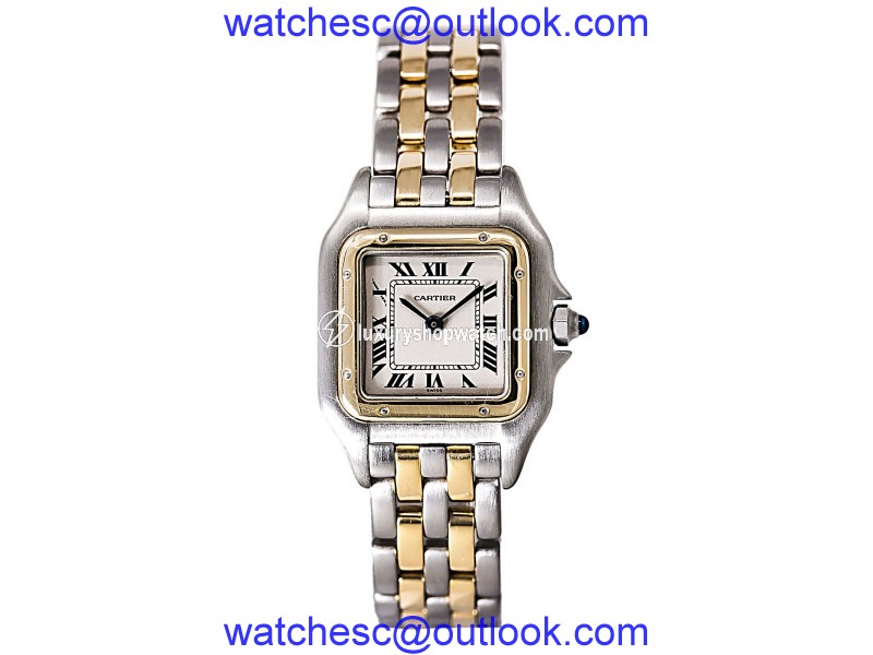 Cartier Panthere 166921 Stainless Steel & 18K Yellow Gold Quartz 25mm Womens Watch Cartier