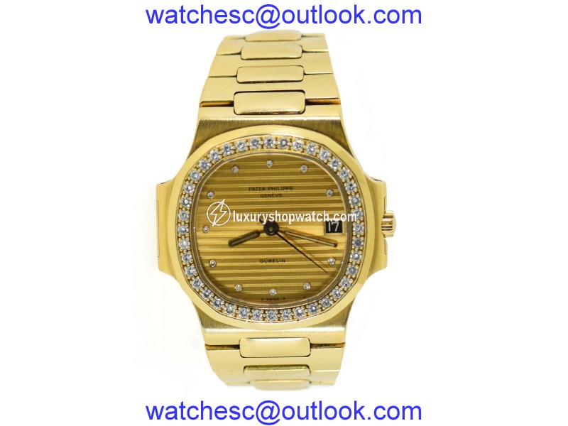 Patek Philippe Nautilus 3800/3 18K Yellow Gold with Diamond Automatic 37mm Unisex Watch Patek Philippe