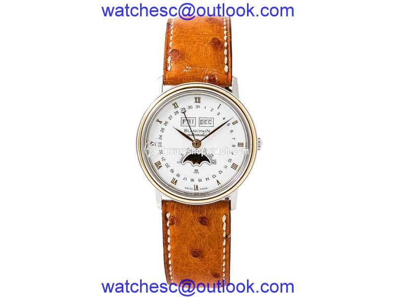 Blancpain Villeret 6501 Gold Plated and Stainless Steel 34mm Automatic Mens Watch| Blancpain