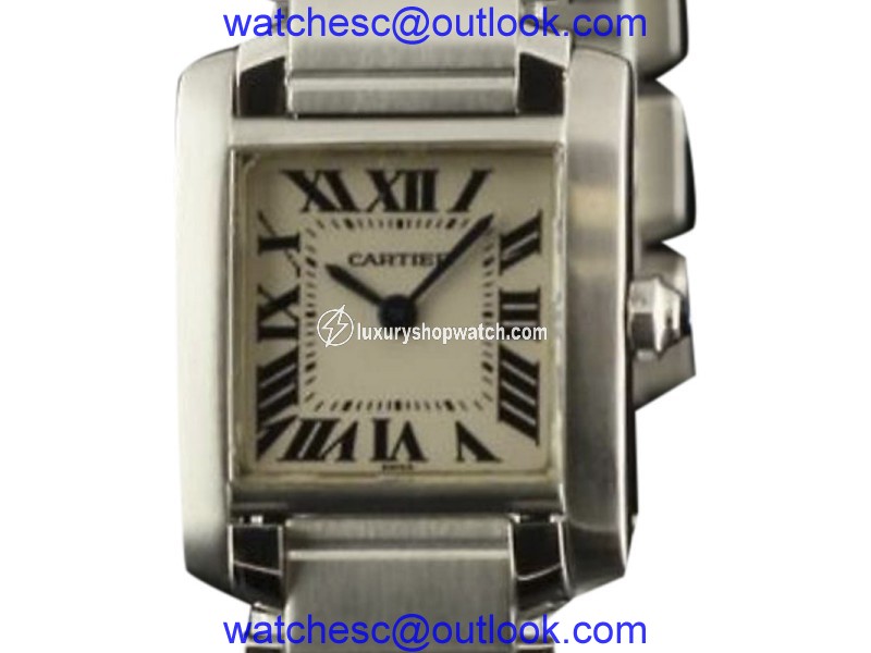 Cartier Tank Francaise W51008Q3 Stainless Steel with White Dial 25mm Womens Watch Cartier