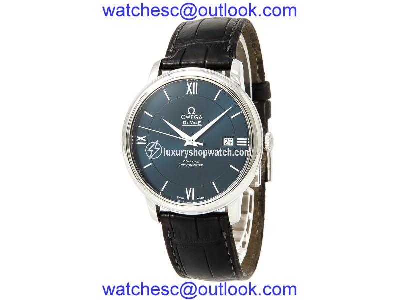 Omega Deville Prestige 424.13.40.20.03.001 Stainless Steel & Leather Automatic 39mm Mens Watch Omega
