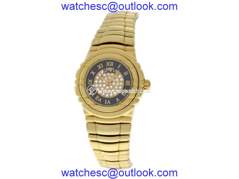 Piaget Tanagra 16031.M.401.D 18K Yellow Gold Quartz 25mm Womens Watch Piaget