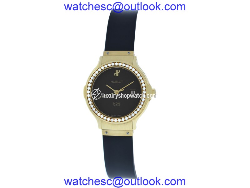 Hublot Classic Elegant 1393.3.014 18K Yellow Gold with Diamond Quartz 28mm Womens Watch Hublot