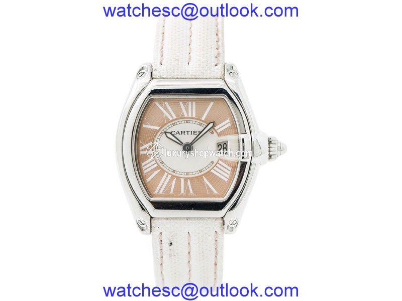 Cartier Roadster 2675 Stainless Steel with Salmon Dial Quartz 33mm Womens Watch Cartier