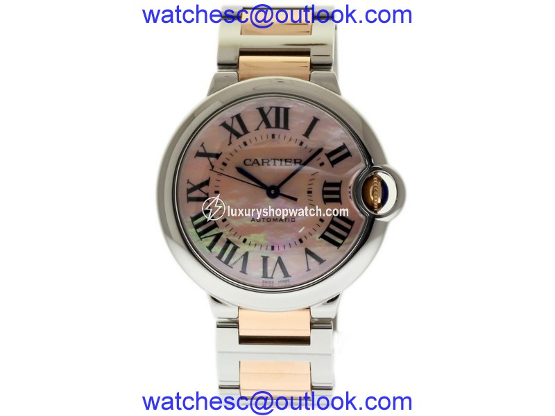 Cartier Ballon Bleu W2BB0011 Stainless Steel / 18K Rose Gold Automatic 36mm Womens Watch Cartier