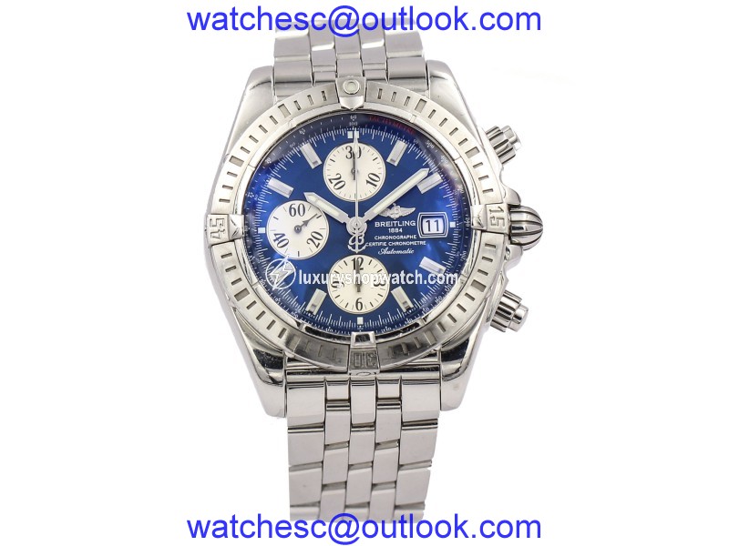 Breitling Chronomat Evolution A13356 Stainless Steel with Blue Dial Automatic 44mm Mens Watch Breitling