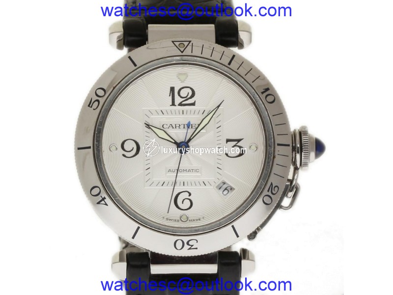 Cartier Pasha W3103155 Stainless Steel & Leather 38mm Unisex Watch Cartier