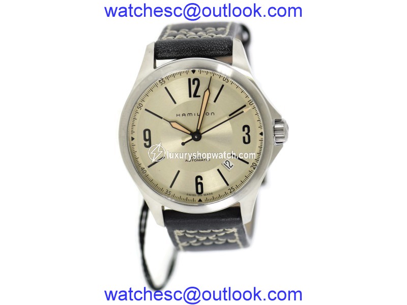 Hamilton Kahki H76565725 Stainless Steel & Leather Automatic 38mm Mens Watch Hamilton