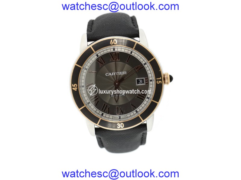 Cartier Ronde Croisiere W2RN0005 18K Rose Gold/Stainless Steel & Leather Automatic 42mm Mens Watch Cartier