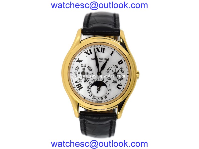 Patek Philippe 3940J-022 18K Yellow Gold & Leather Automatic 36mm Mens Watch Patek Philippe