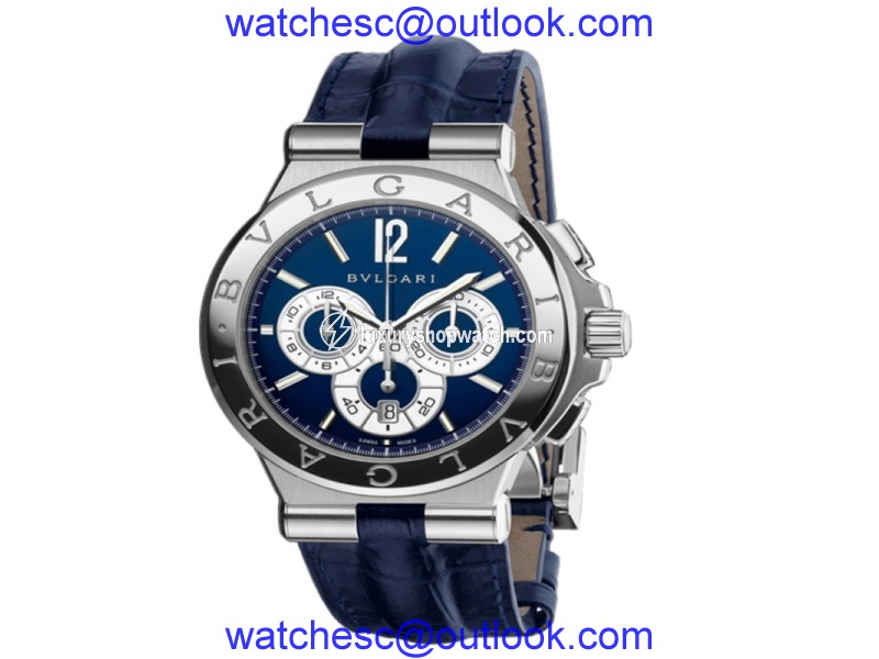 Bulgari Diagono Steel Chrono Date 42mm Mens Watch DG42C3SLDCH Bulgari"