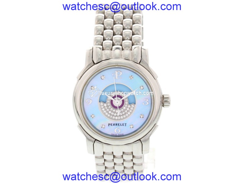 Perrelet Lady Temptest Stainless Steel Automatic With Diamonds Ladies Watch Perrelet