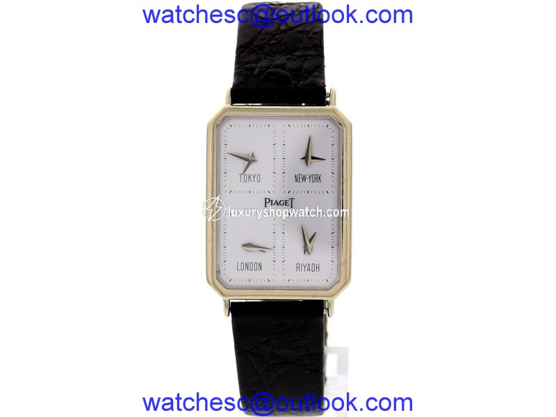 Piaget 15402 18K White Gold World Time Men's Watch Piaget