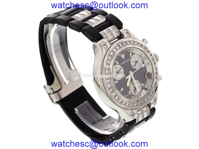 Cartier 2424 Chronoscaph 21 Stainless Steel Mens Watch Cartier