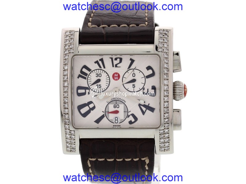 Michele MW2 71-750 Chronograph Stainless Steel With Diamonds Womens Watch Michele