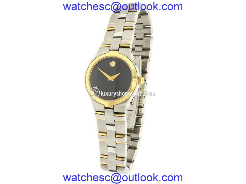 Movado 0605031 Juro Two Tone Stainless Steel Gold Plate Womens Watch Movado