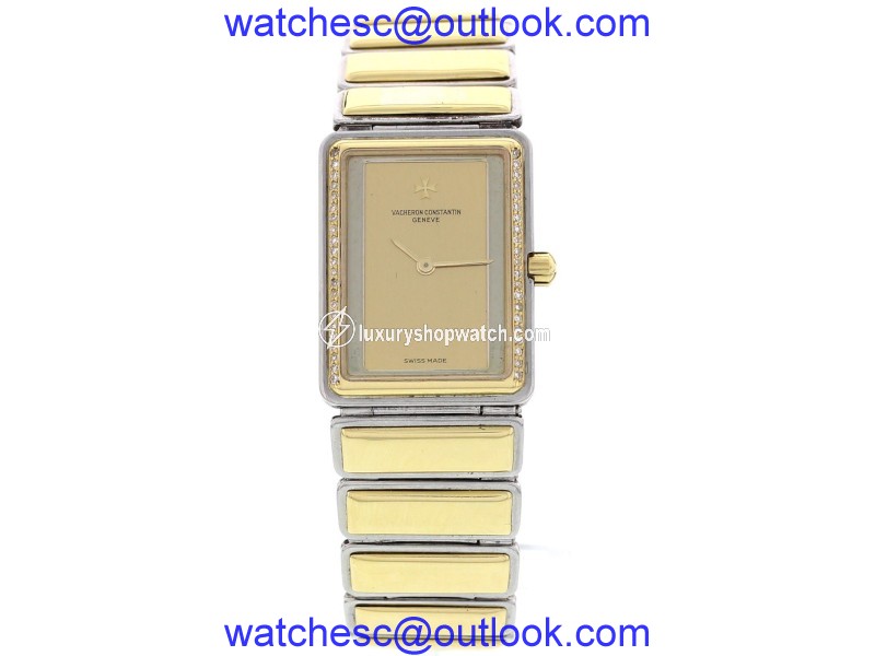 Vacheron Constantin Harmony H0682 Stainless Steel & 18K Yellow Gold Diamond Quartz 19mm Womens Watch Vacheron Constantin