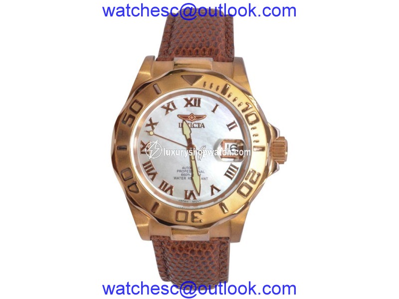 Invicta Professional Stainless Steel Mother of Pearl Automatic 40mm Mens Watch Invicta