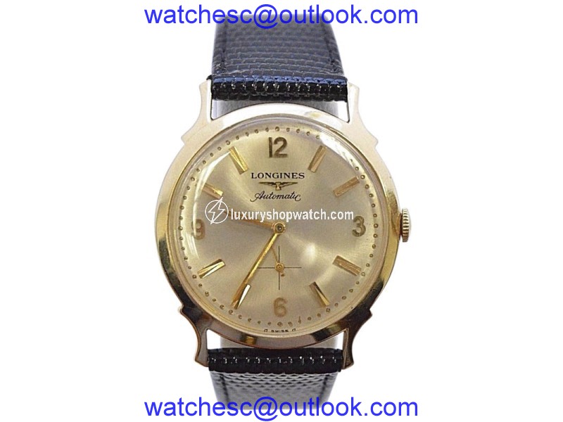 Longines 14K Gold Automatic With Sub Seconds Vintage 32mm Mens Wristwatch| Longines