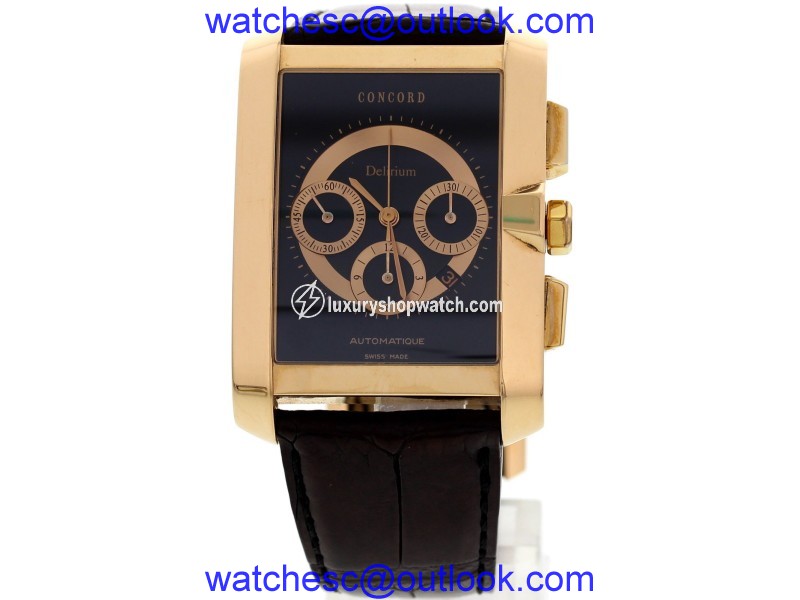 Concord Delirium 18K Rose Gold Automatic Chronograph Watch Concord