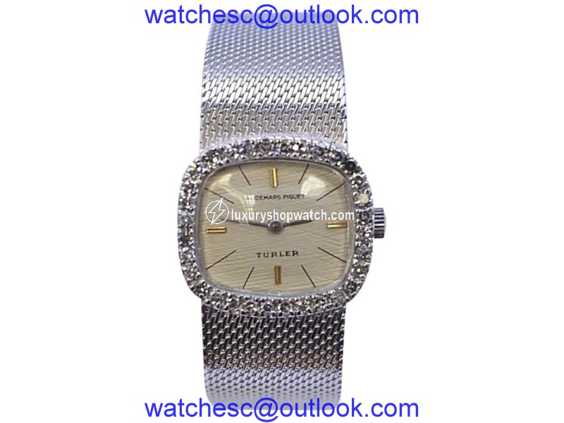 Audemars Piguet 18K White Gold White Dial Diamond Bezel Manual Womens Watch Audemars Piguet