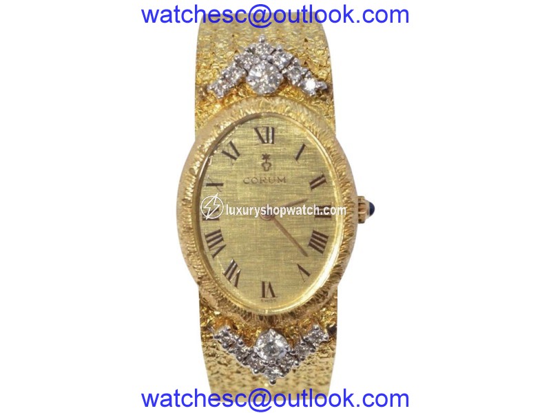Corum 18K Yellow Gold and Diamond Womens Watch Corum