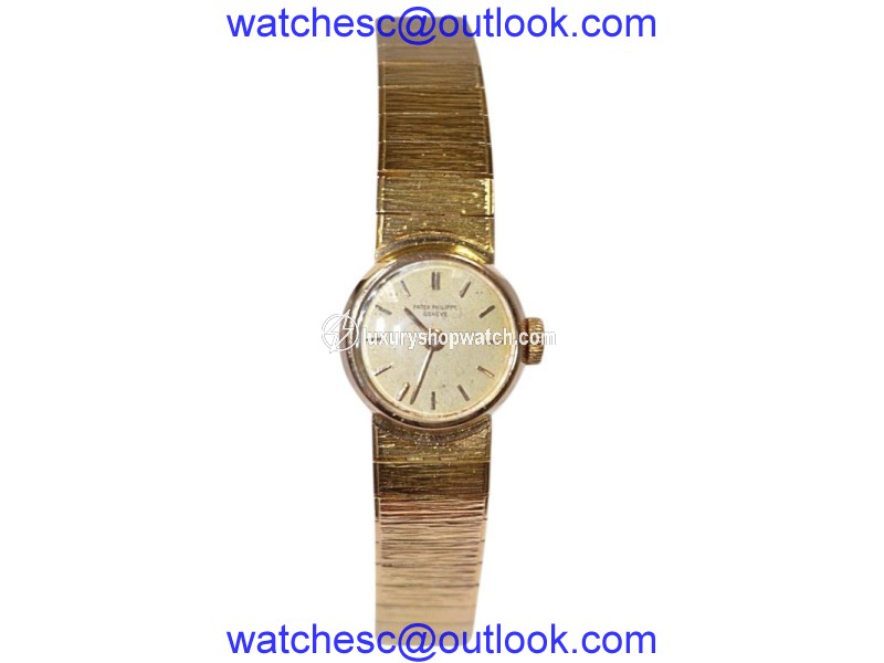 Patek Phillippe 18K Yellow Gold Beige Dial Quartz Womens Watch Patek Philippe