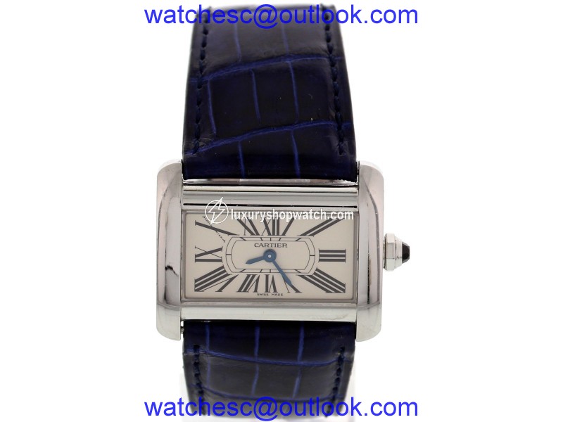 Cartier 2599 Tank Divan Stainless Steel Womens Watch Cartier