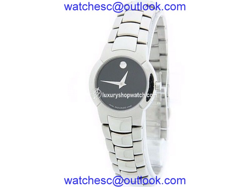 Movado Museum 84-A1-1842 Stainless Steel Black Dial Quartz 25mm Womens Watch Movado