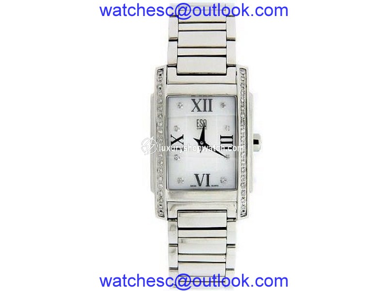 Movado ESQ Stainless Steel Diamonds Dress Quartz 23mm Womens Watch ESQ Movado