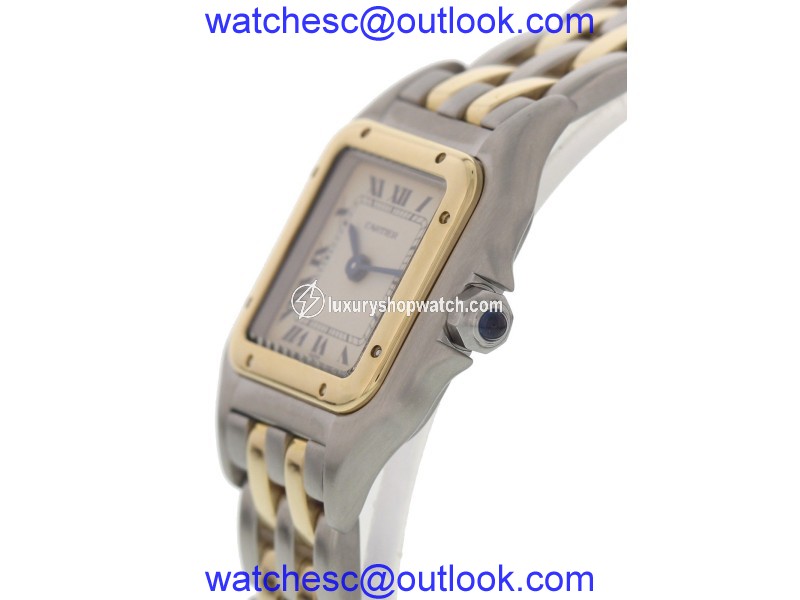 Cartier Panthere 166921 18K Yellow Gold & Stainless Steel 23 mm Womens Watch Cartier