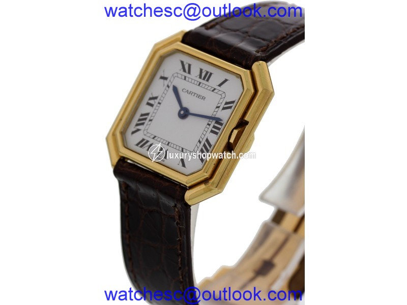 Cartier Paris 18K Yellow Gold Vintage 27mm Womens Watch 1970s Cartier