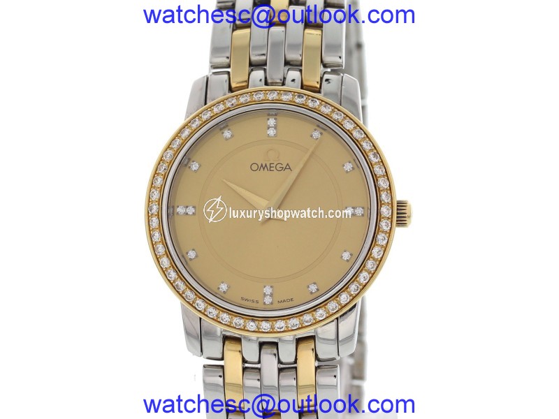 Omega DeVille 6503/833 18K Yellow Gold / Stainless Steel 28mm Womens Watch Omega