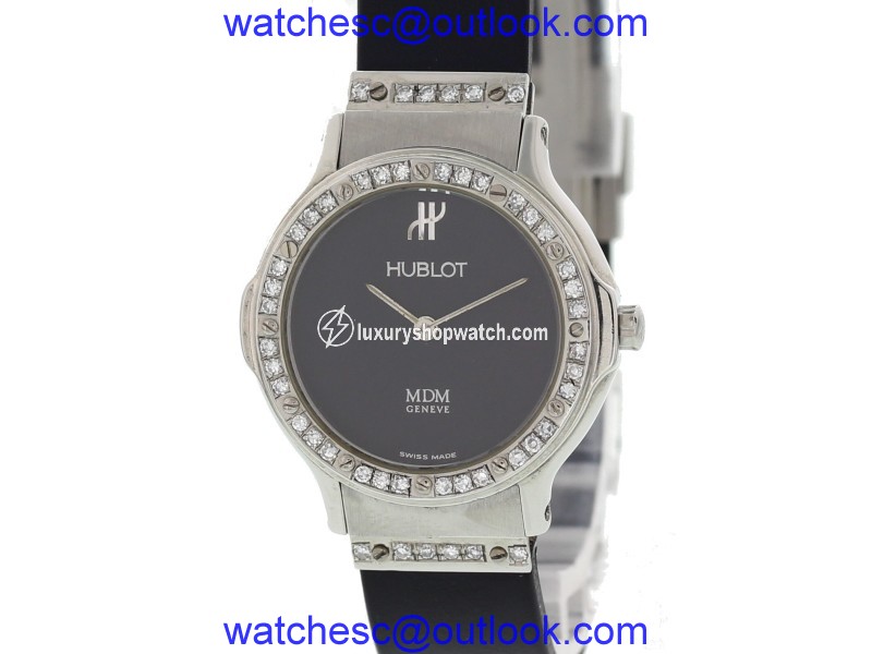 Hublot MDM Depose 1280 Stainless Steel / Rubber 25mm Womens Watch Hublot