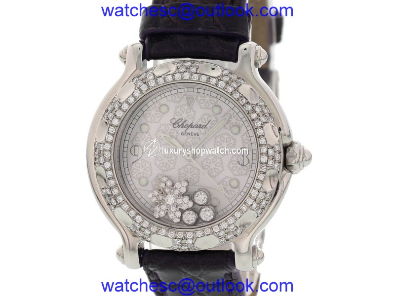 Chopard Happy Sport 27/8949 Stainless Steel / Leather 32mm Womens Watch Chopard