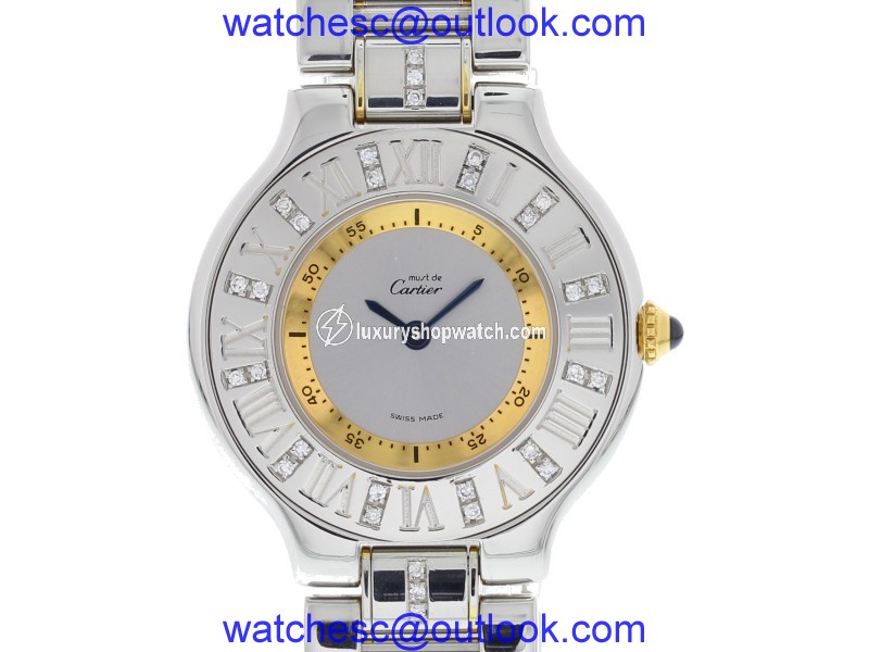 Cartier Must 21 1340 Stainless Steel with Silver Dial 31mm Womens Watch Cartier