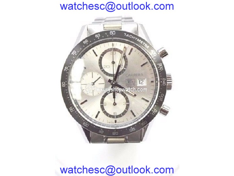 Tag Heuer Carrera CV2011.LG1240 Stainless Steel with White Dial 41mm Mens Watch Tag Heuer