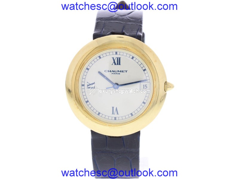 Chaumet Paris 13A-684 18K Yellow Gold Off-White Dial Automatic 36mm Unisex Watch Chaumet