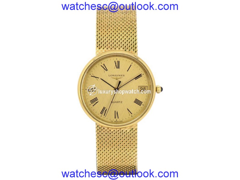 Longines Gold Plated Quartz Vintage 33mm Mens Watch Longines