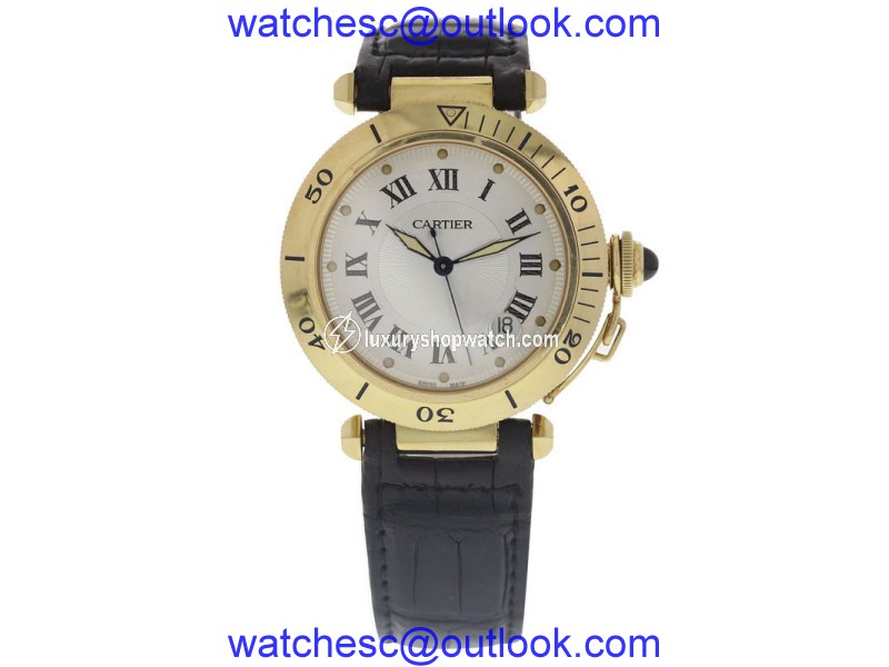 Cartier Pasha 1027 18K Yellow Gold Automatic 38mm Mens Watch| Cartier