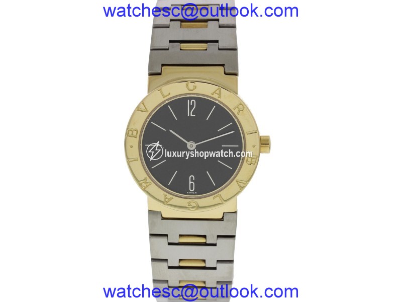 Bulgari Diagono A5013 18K Yellow Gold & Stainless Steel Quartz 30mm Womens Watch Bulgari