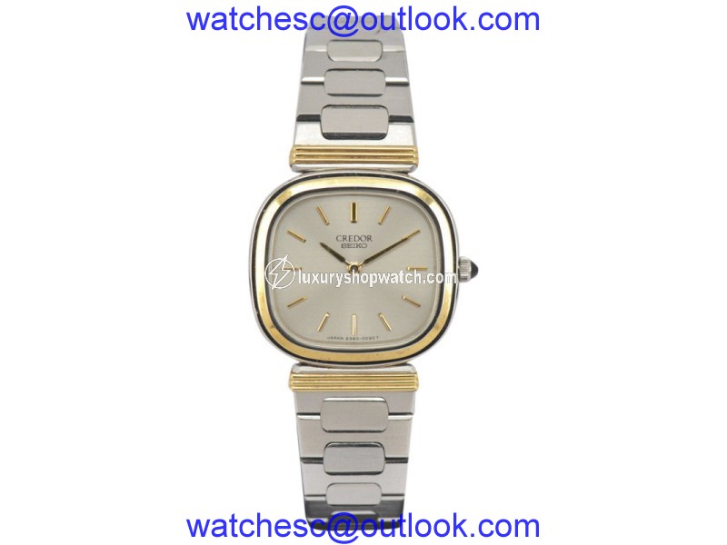 Seiko Credor 2340-5020 Gold Plated / Stainless Steel Quartz 23mm Womens Watch Seiko