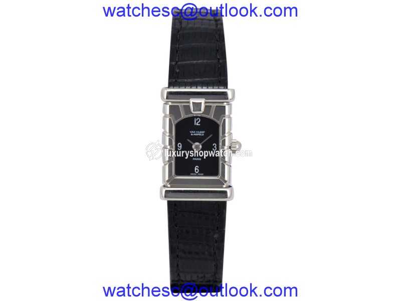 Van Cleef & Arpels Facade 531.963 T5 Stainless Steel / Leather Quartz 14mm Womens Watch Van Cleef & Arpels