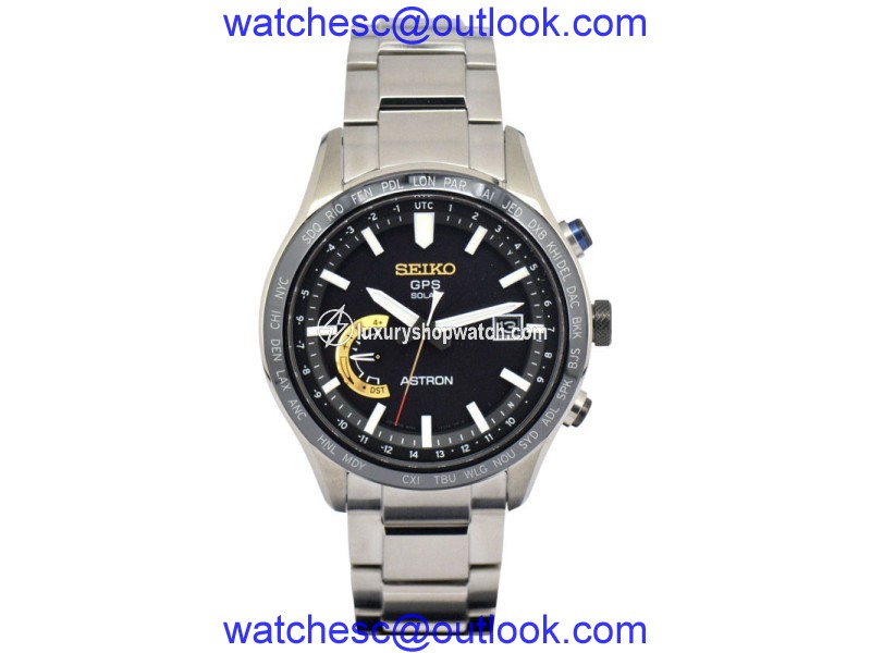 Seiko Astron SBXB119 Stainless Steel/Ceramic 45mm Mens Watch Seiko