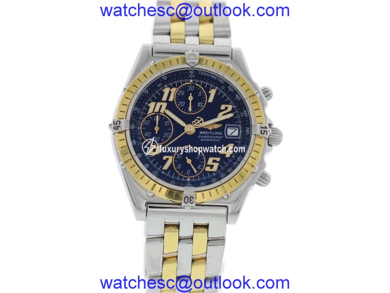 Breitling Chronomat D13050.1 18K Yellow Gold and Stainless Steel 39mm Mens Automatic Watch Breitling