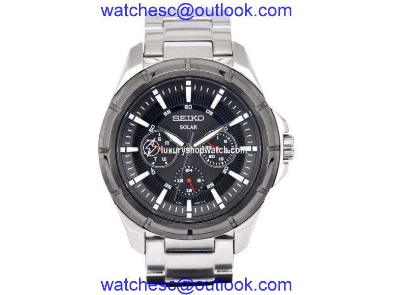 Seiko Day & Date V14J-0BG0 Stainless Steel Quartz 41mm Mens Watch Seiko