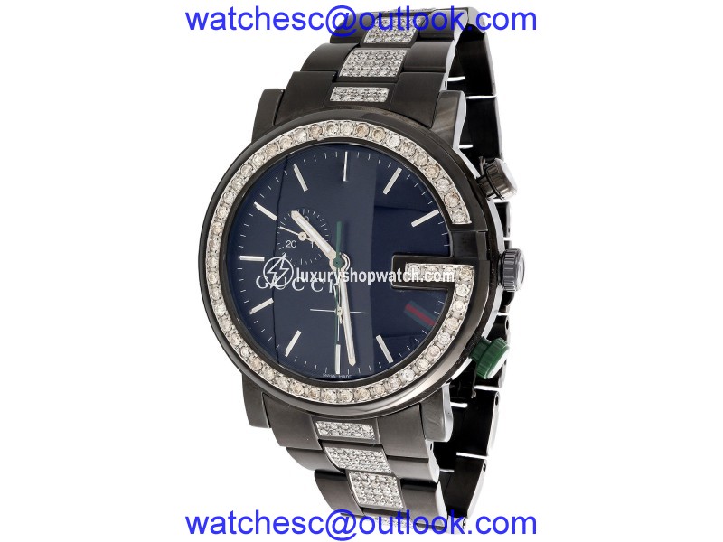 Gucci YA101331 Black PVD Stainless Steel Quartz 44mm Mens Watch Gucci