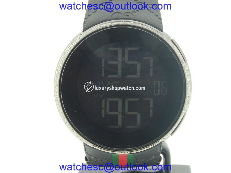 Gucci YA114207 Black PVD Stainless Steel Quartz 44mm Mens Watch Gucci