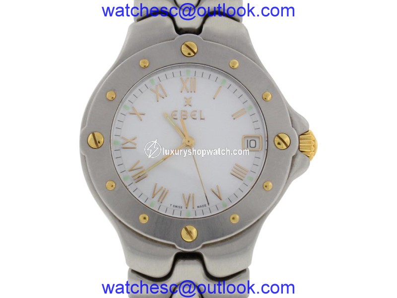 Ebel Sportwave E6187631 18K Yellow Gold & Stainless Steel 38MM Watch Ebel