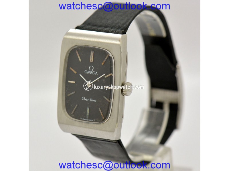 Omega Geneve Stainless Steel & Leather 24.5mm Womens Watch Omega